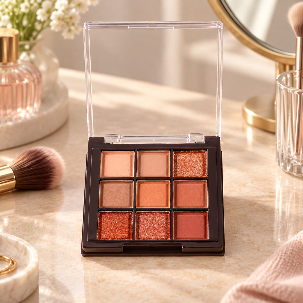 🎨 Eye Makeup | 9-Color Warm-Tone Palette | Everyday Glam