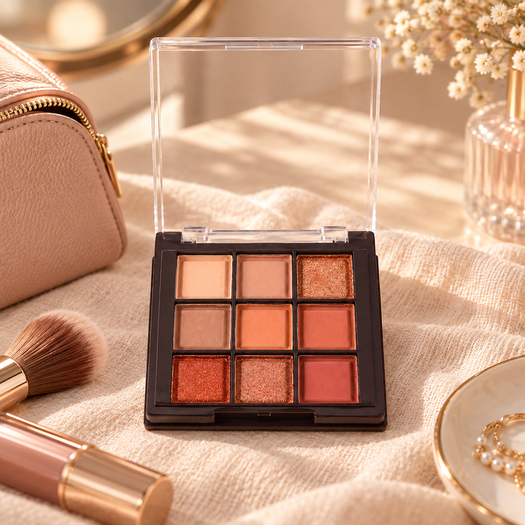 🎨 Eye Makeup | 9-Color Warm-Tone Palette | Everyday Glam