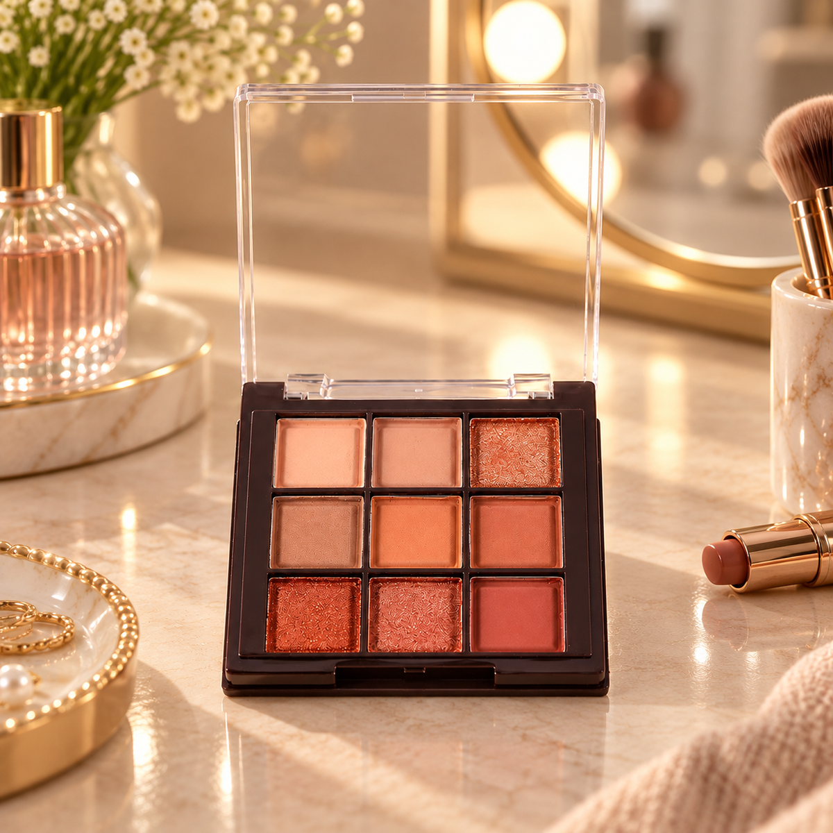 🎨 Eye Makeup | 9-Color Warm-Tone Palette | Everyday Glam