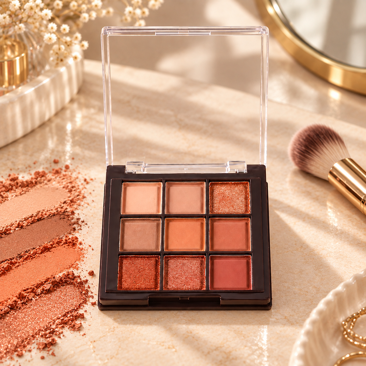 🎨 Eye Makeup | 9-Color Warm-Tone Palette | Everyday Glam