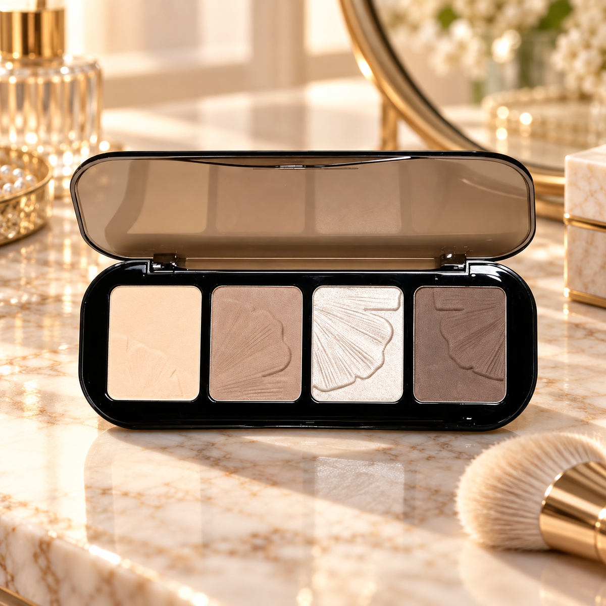 🤎 Face Contour | 4-Shade Sculpting Palette | Natural Defined Glow