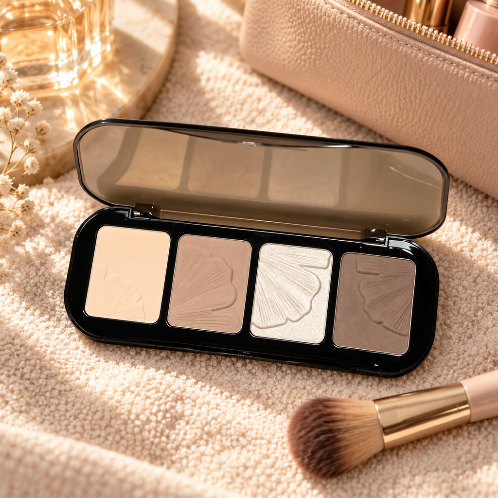 🤎 Face Contour | 4-Shade Sculpting Palette | Natural Defined Glow