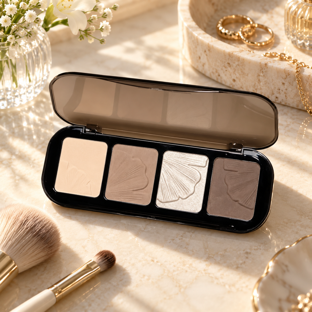 🤎 Face Contour | 4-Shade Sculpting Palette | Natural Defined Glow