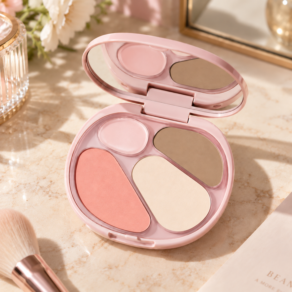 🌸 Face Makeup | Blush & Highlighter Palette | Fresh Sculpted Glow