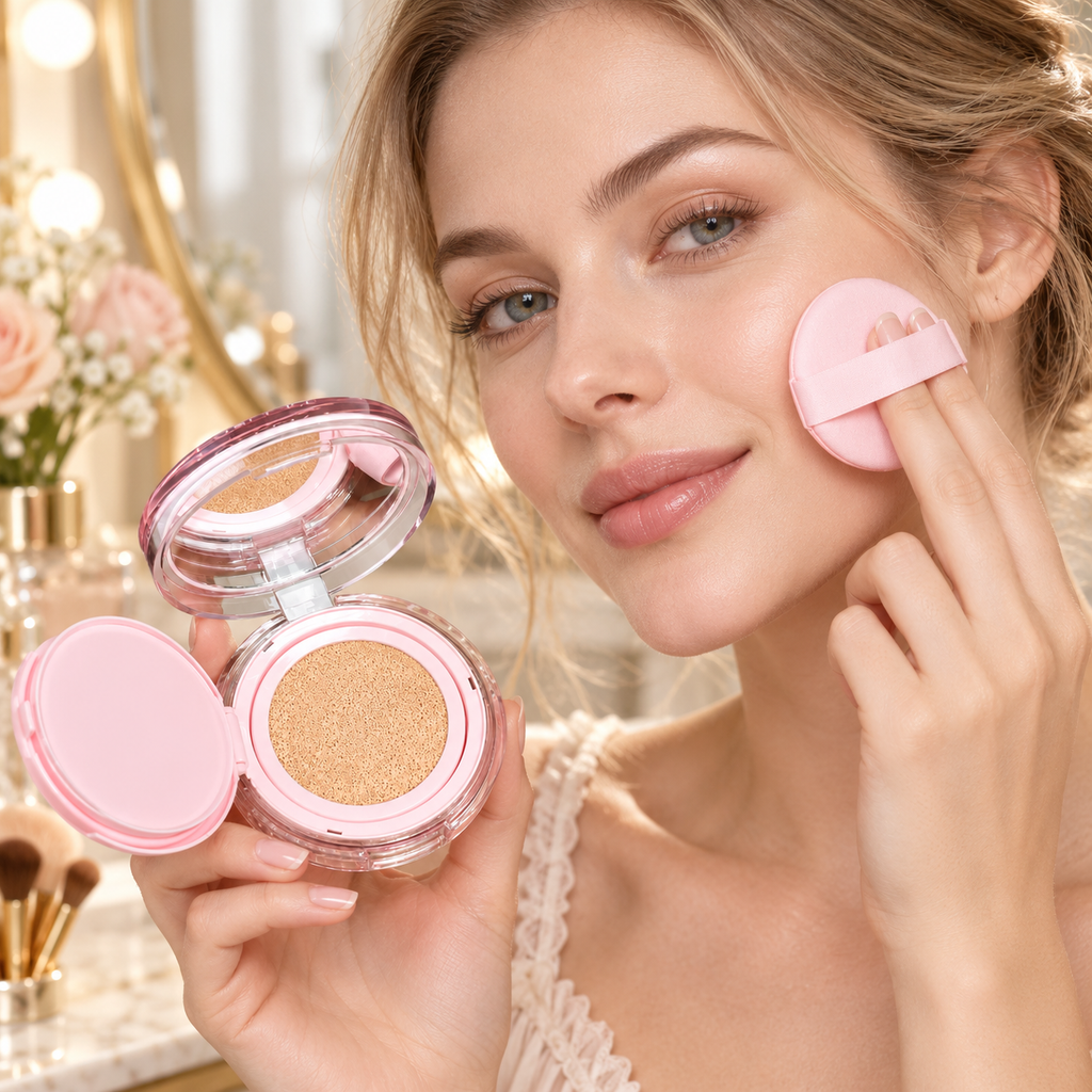 🌸 Cushion Foundation | Lightweight Buildable Coverage | Fresh Natural Finish