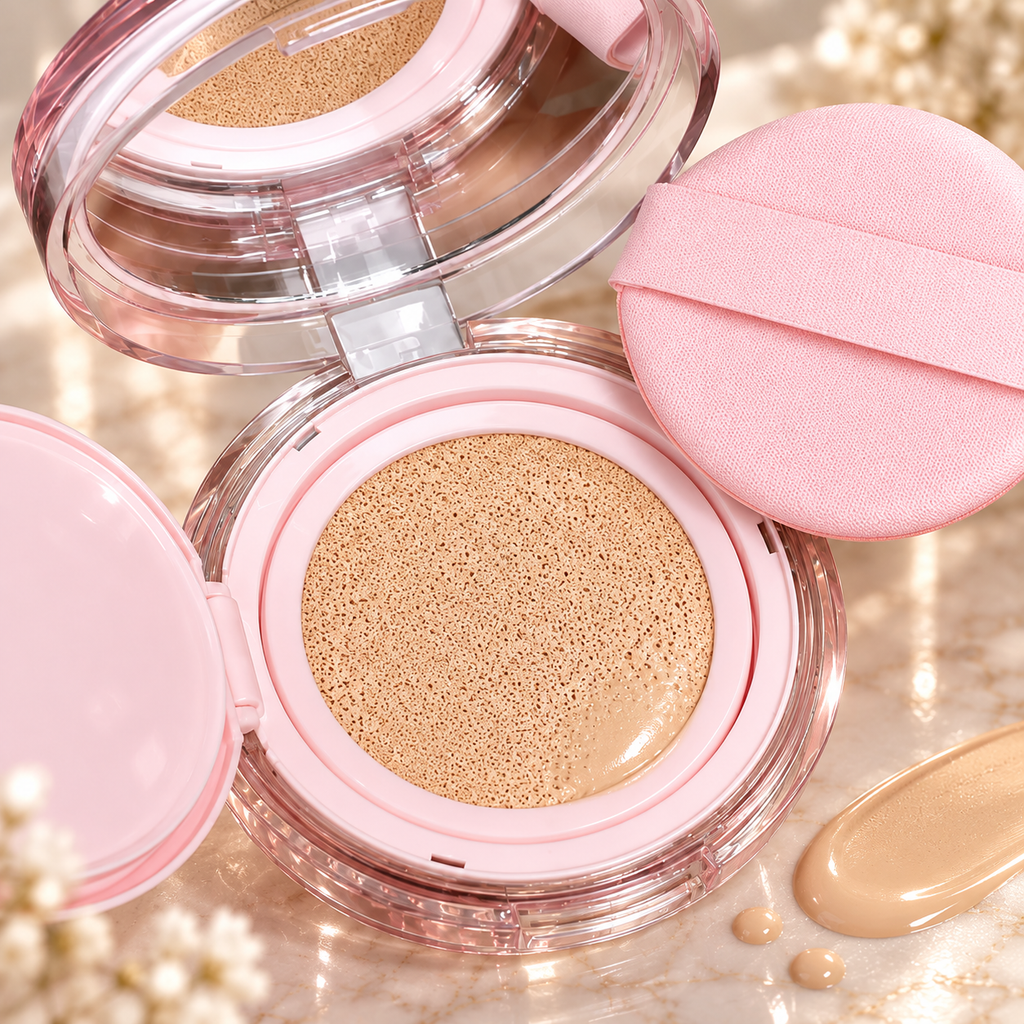🌸 Cushion Foundation | Lightweight Buildable Coverage | Fresh Natural Finish