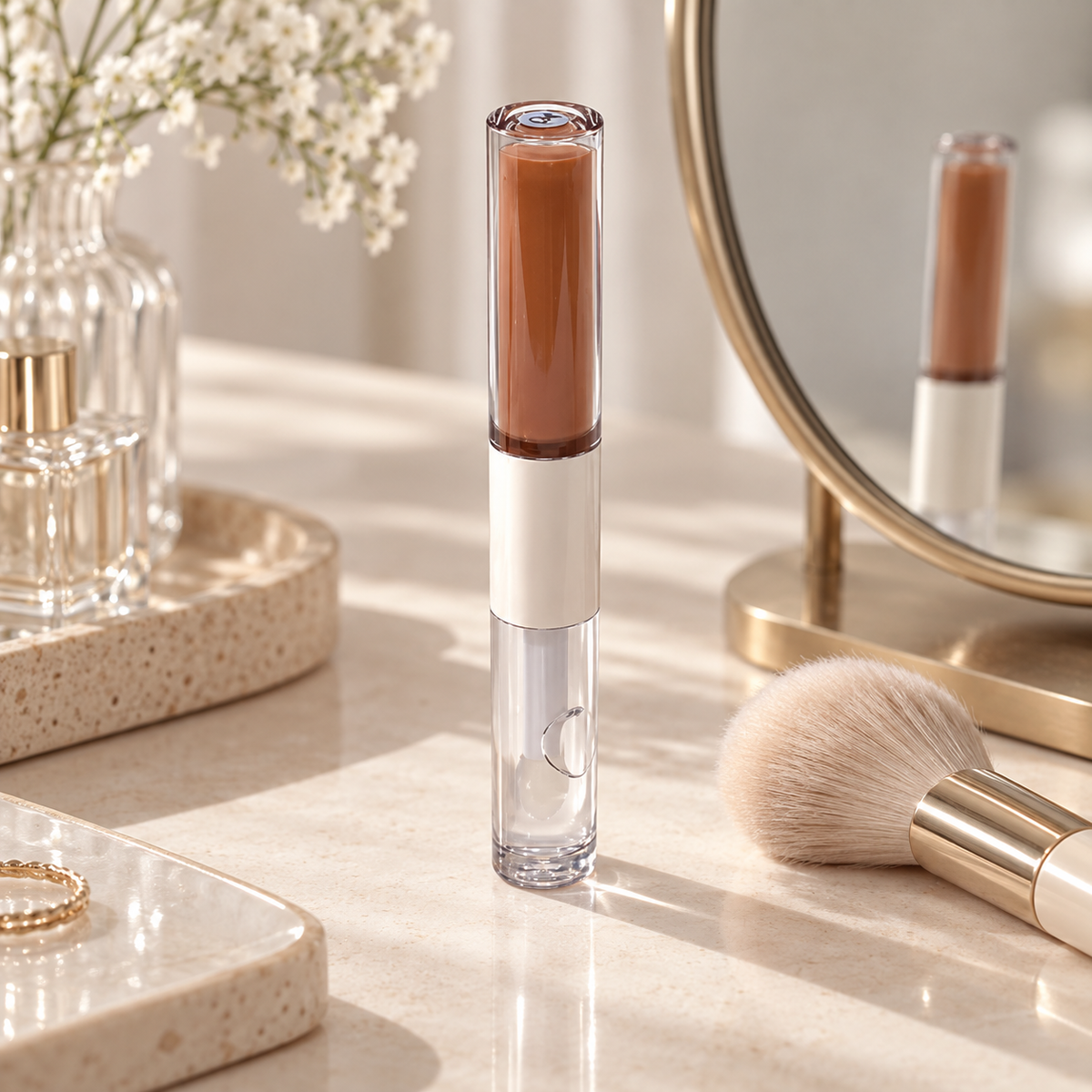💄 Dual-Ended Lip Gloss | Two-in-One Lip Color | Glossy Polished Finish