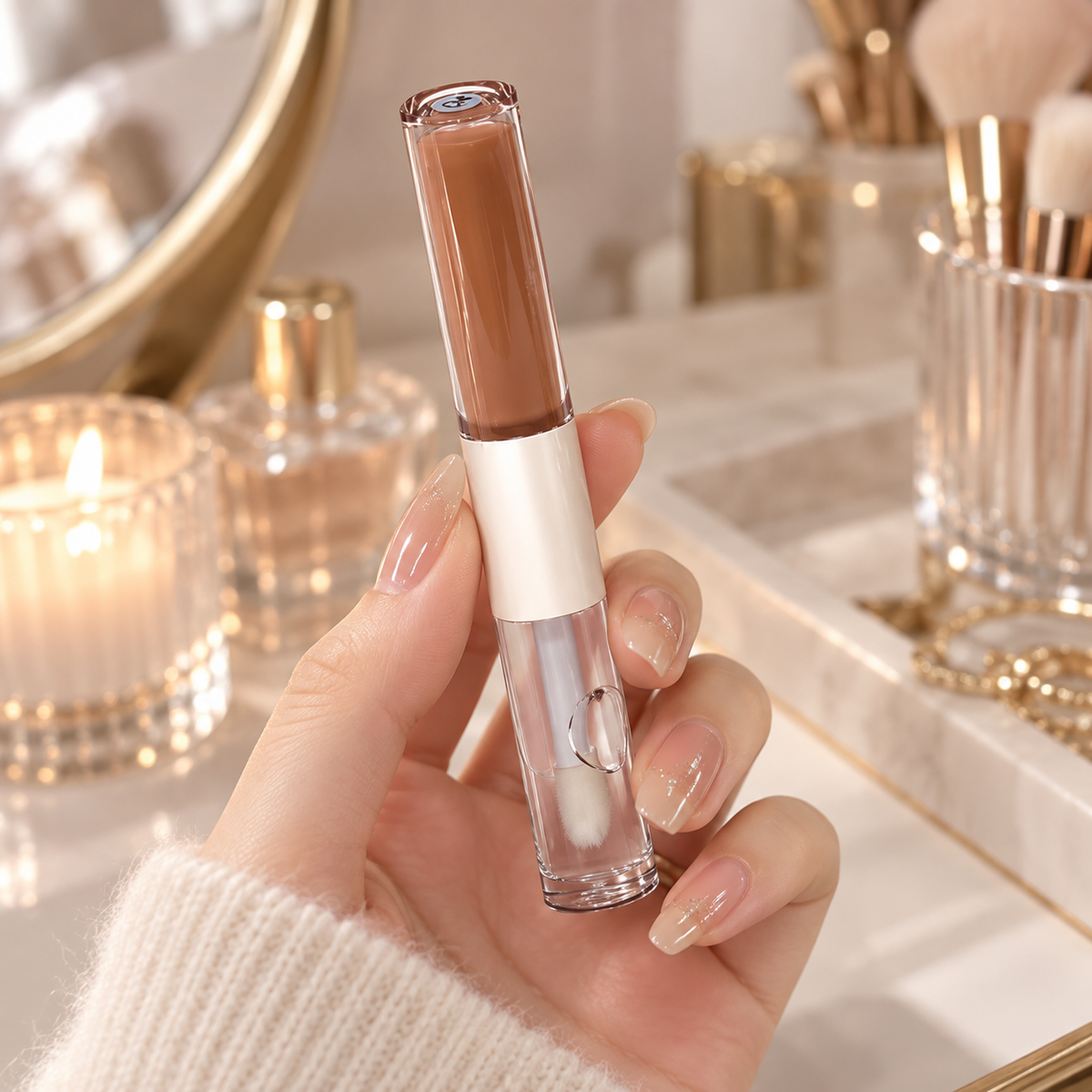 💄 Dual-Ended Lip Gloss | Two-in-One Lip Color | Glossy Polished Finish