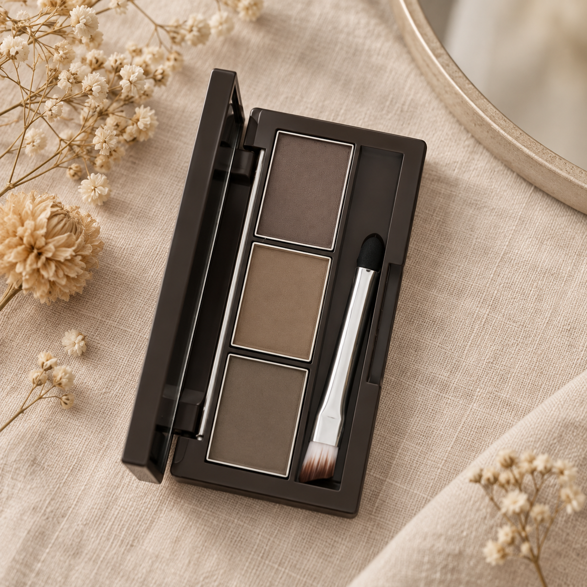 🤎 3-Shade Brow Powder | Blendable Matte Formula | Soft Defined Brows