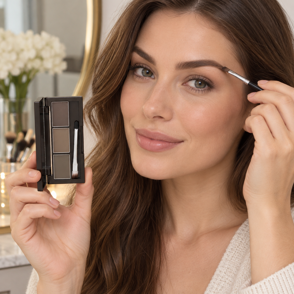 🤎 3-Shade Brow Powder | Blendable Matte Formula | Soft Defined Brows