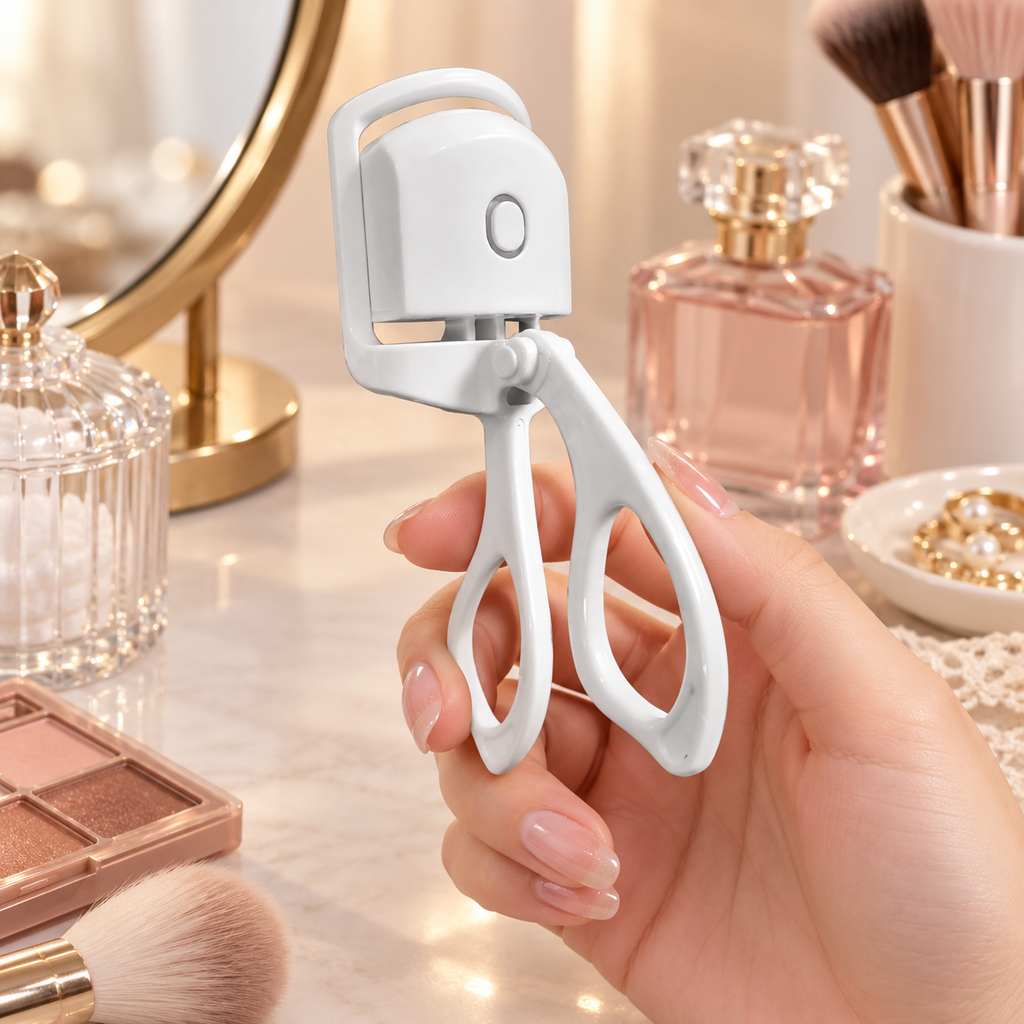 🔥 Heated Eyelash Curler | Gentle Heat Styling | Long-Lasting Lift