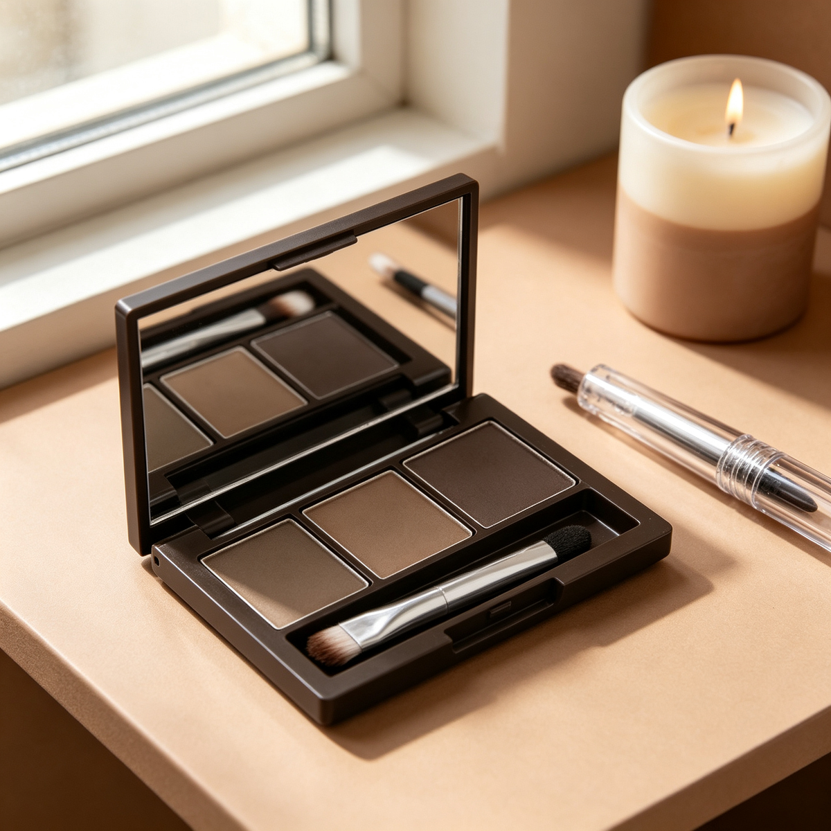 🤎 3-Shade Brow Powder | Blendable Matte Formula | Soft Defined Brows