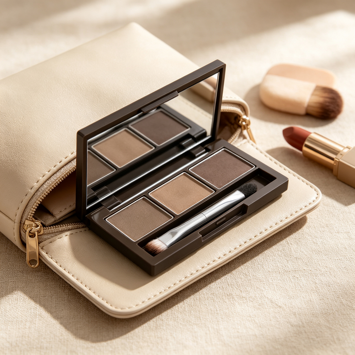 🤎 3-Shade Brow Powder | Blendable Matte Formula | Soft Defined Brows